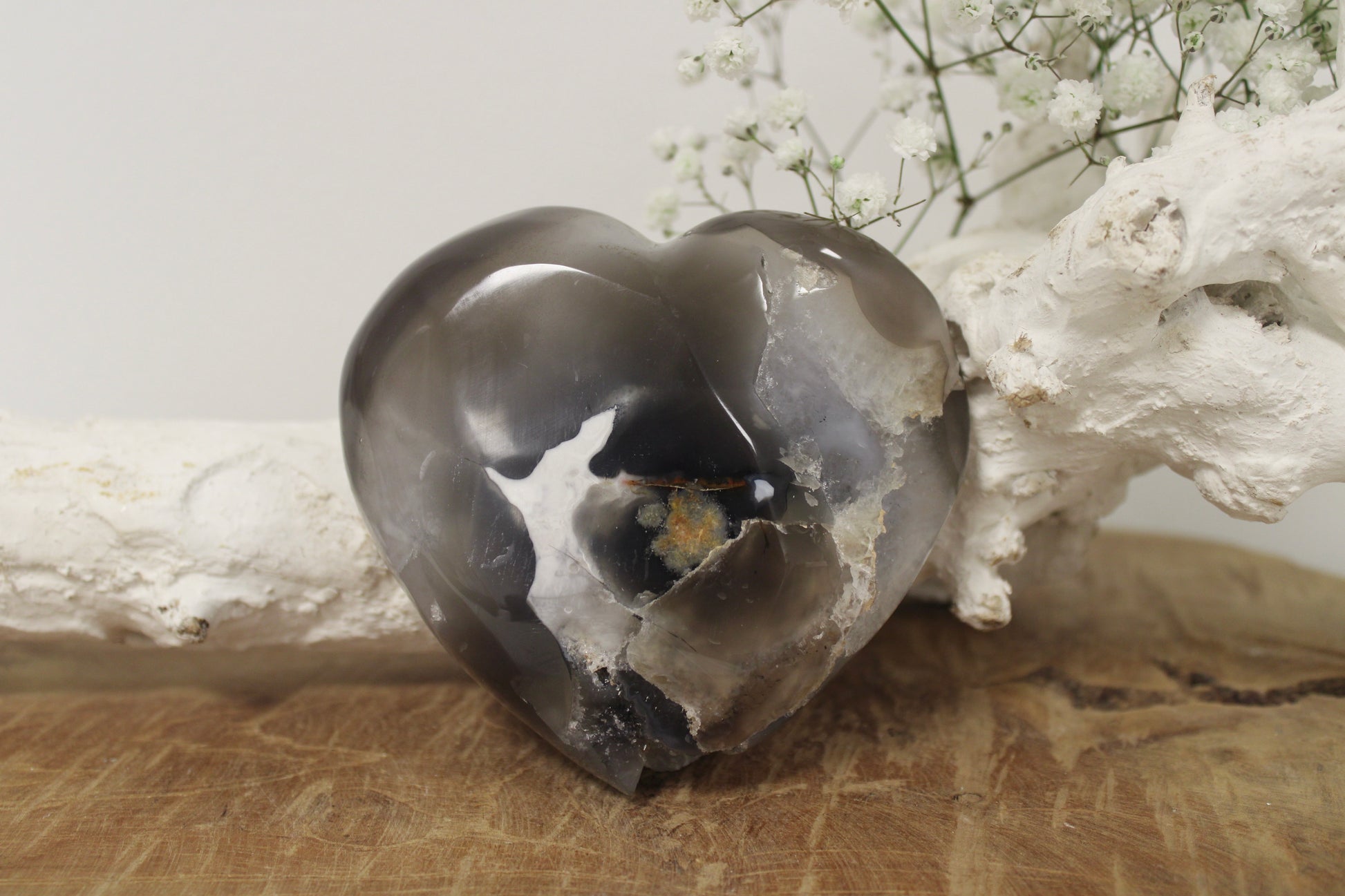 Agaat hart blauw - Gemstone Dreams