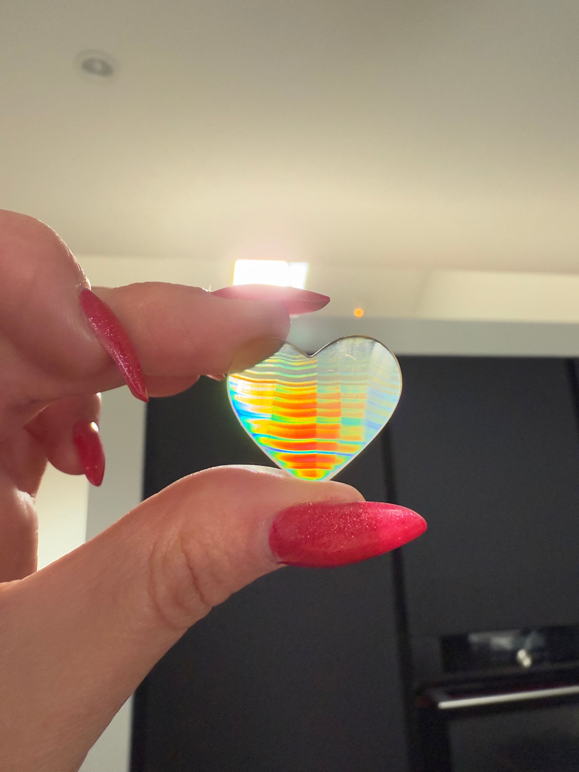 Iris agate heart