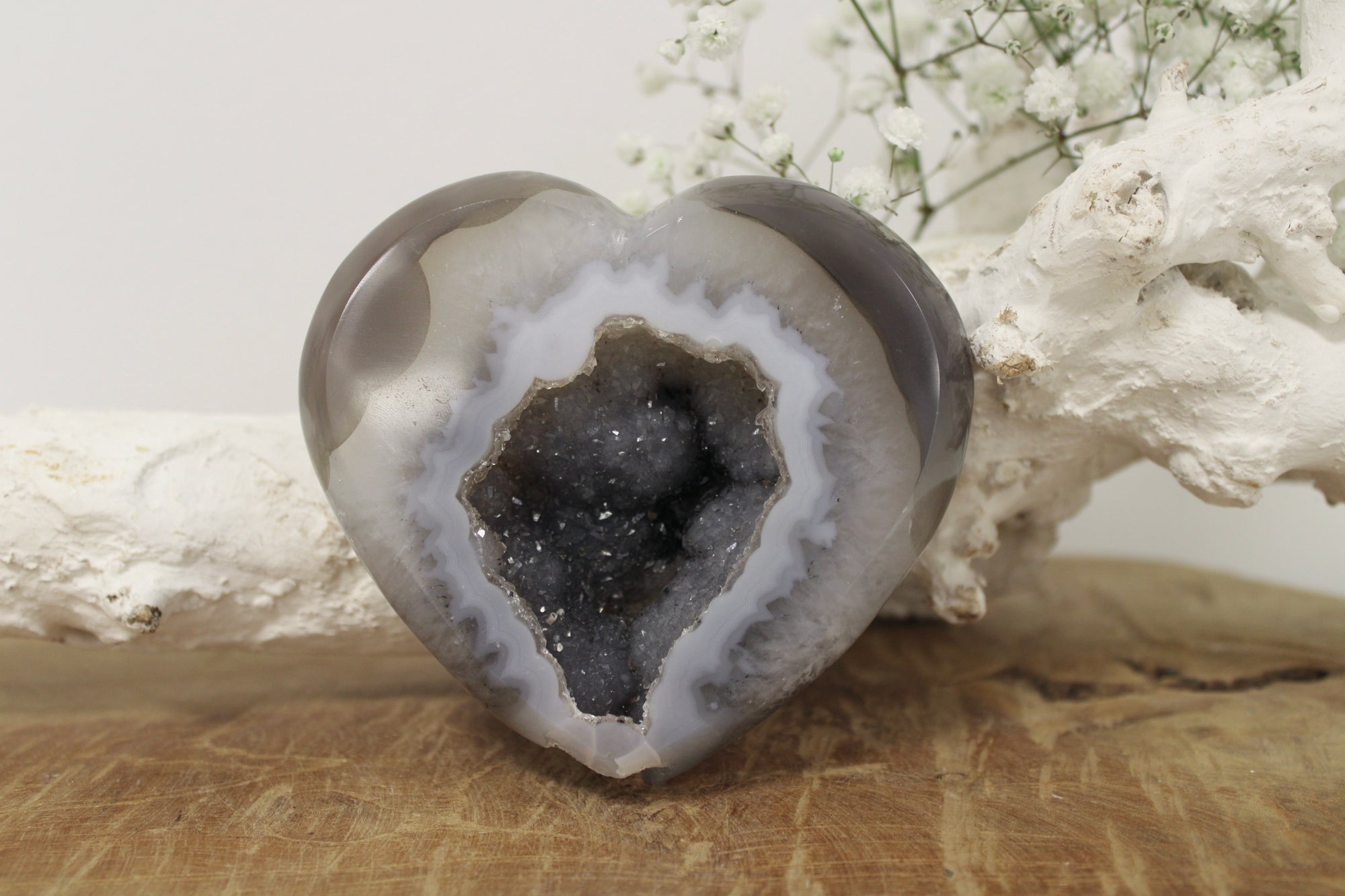 Agaat hart blauw - Gemstone Dreams