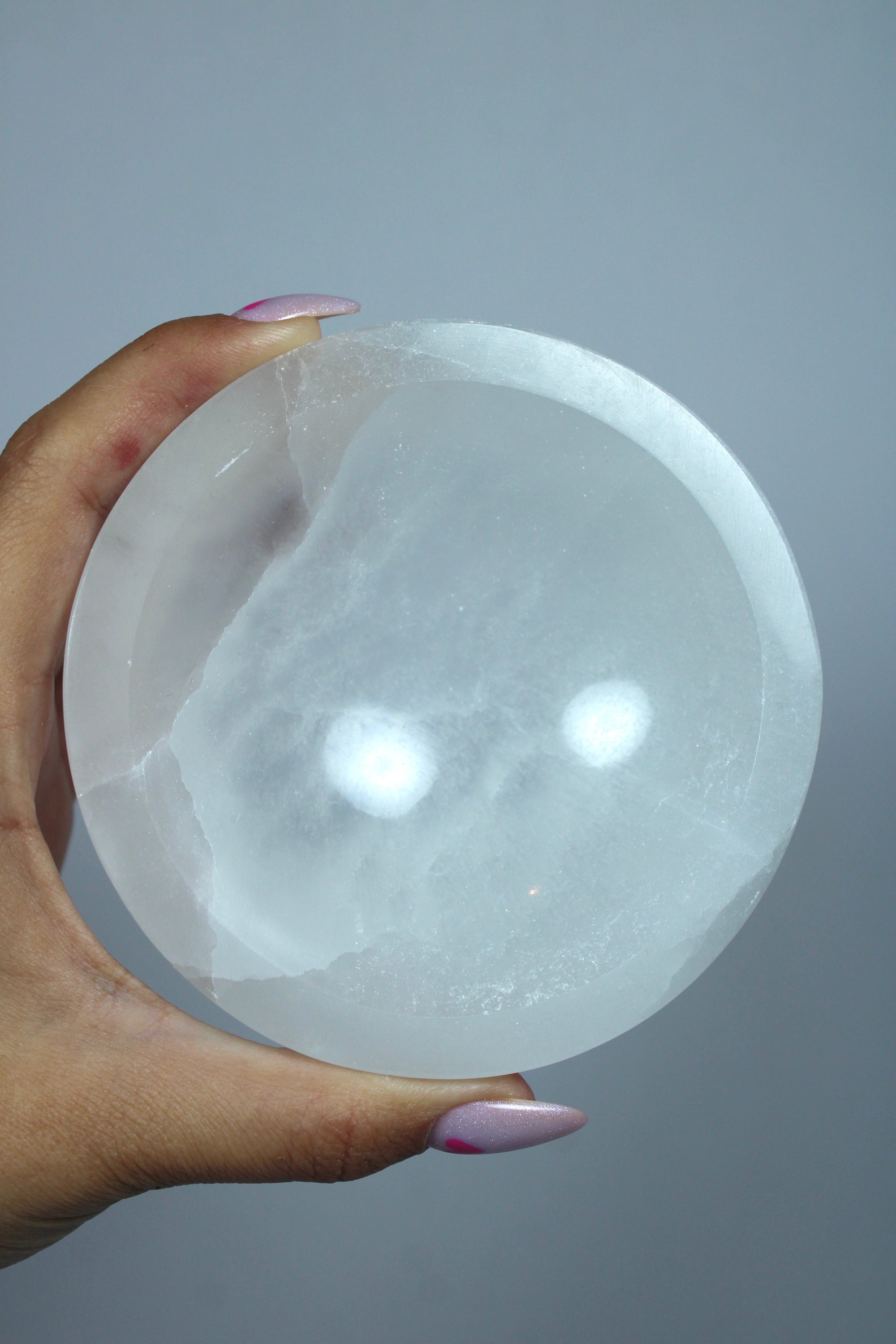 Selenite charging bowl round