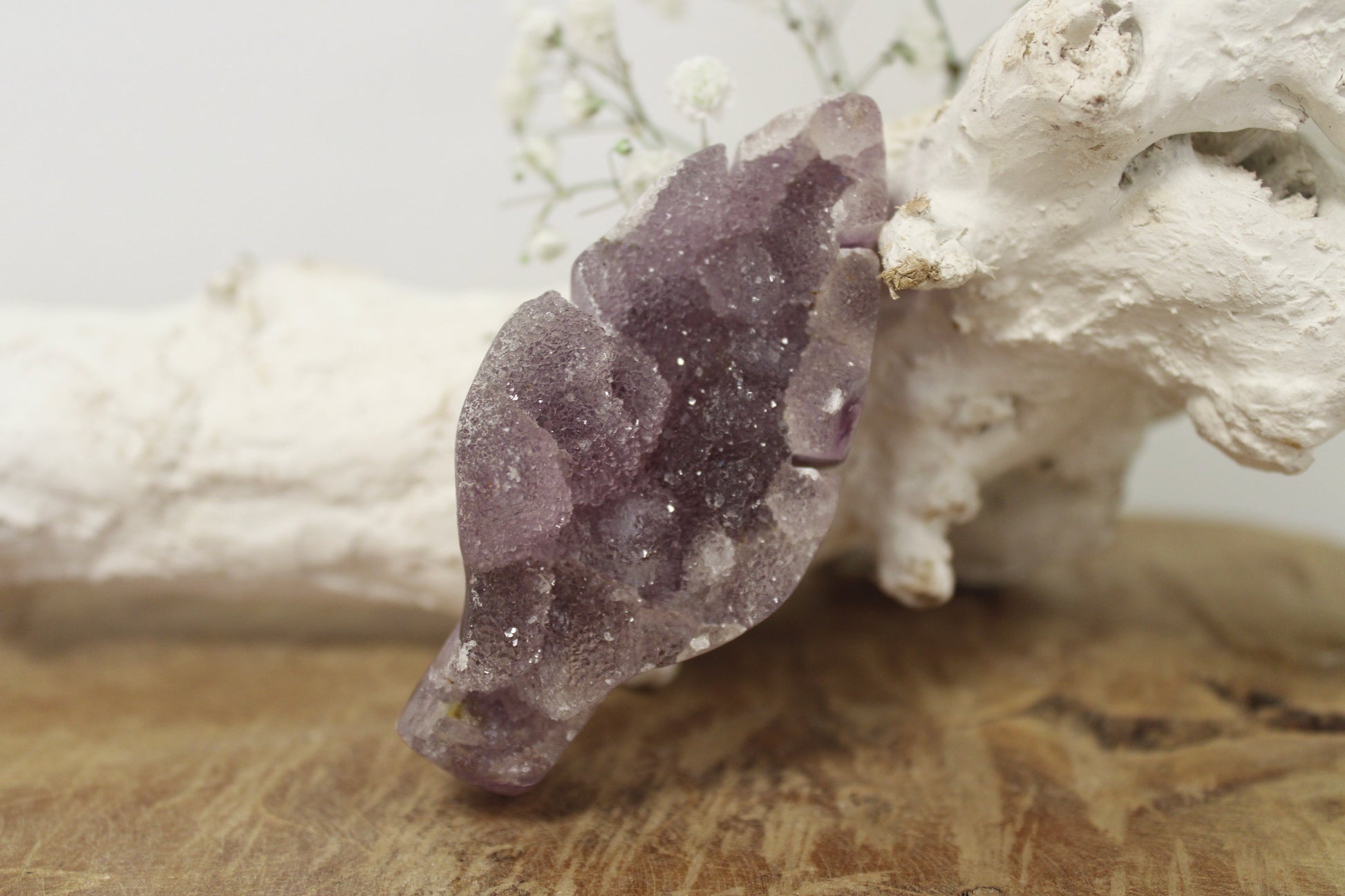 Sugar amethist blaadje - Gemstone Dreams