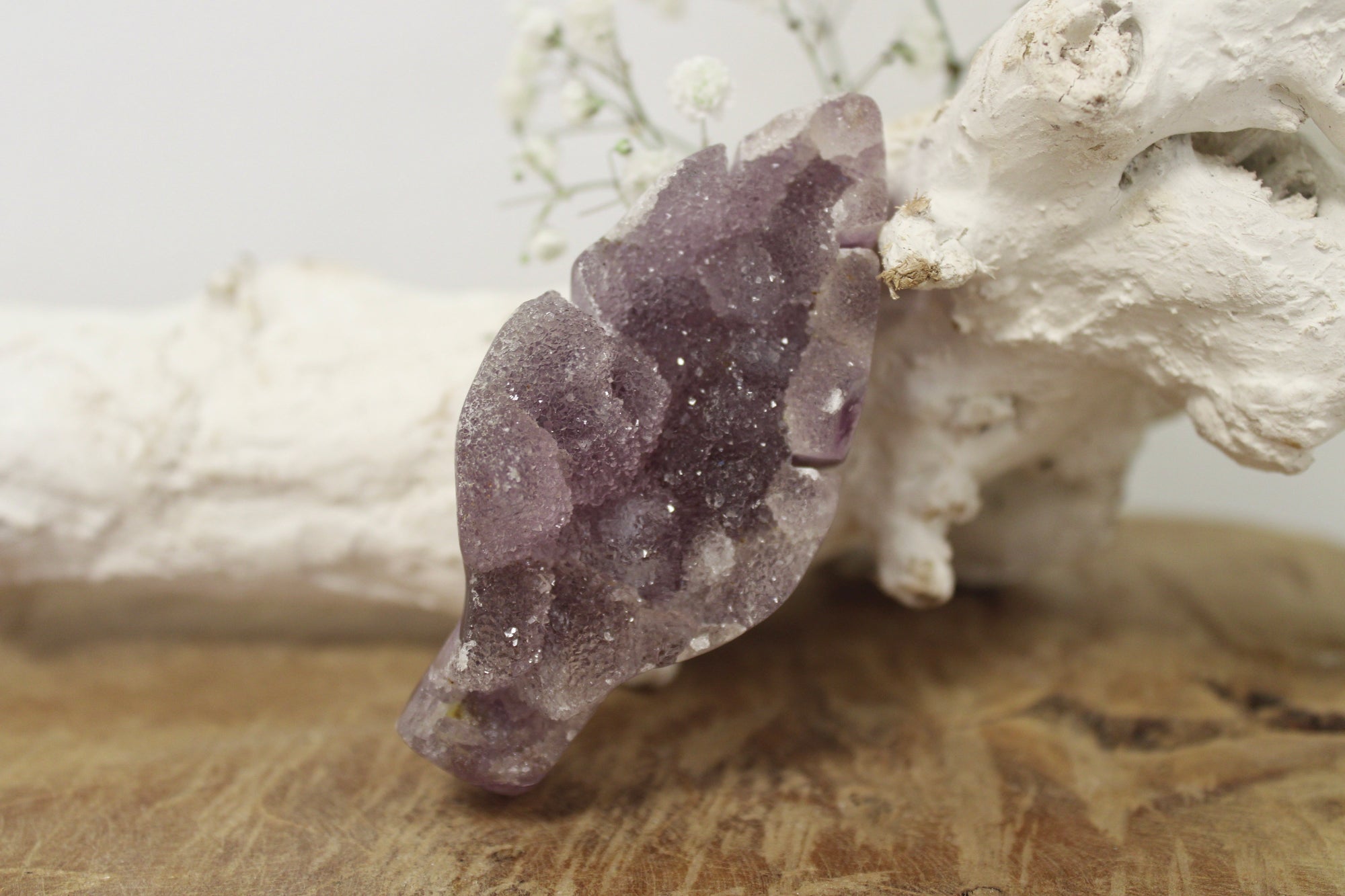 Sugar amethist blaadje - Gemstone Dreams
