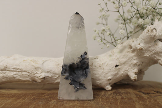 Agate obelisk blue