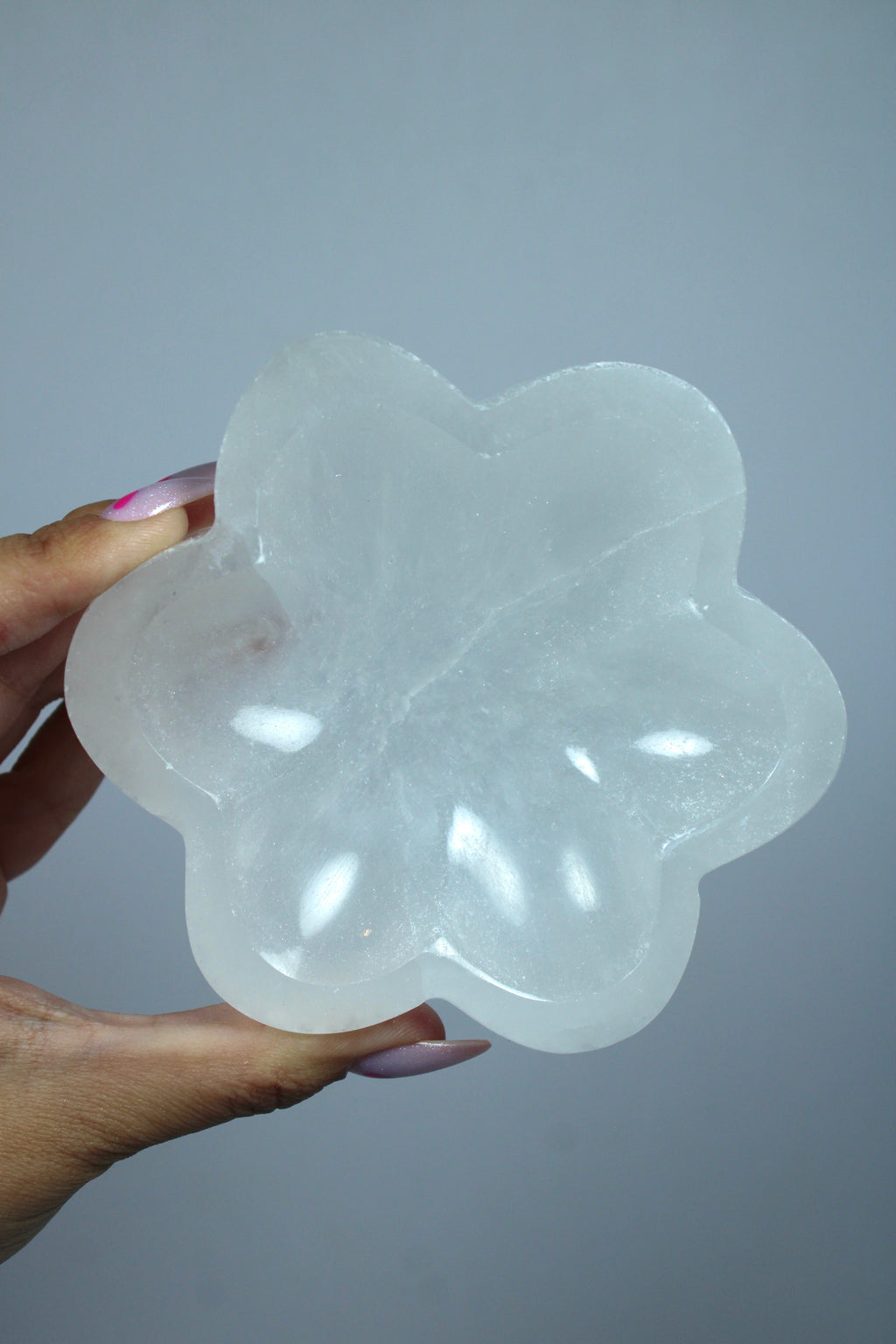 Selenite charging bowl flower