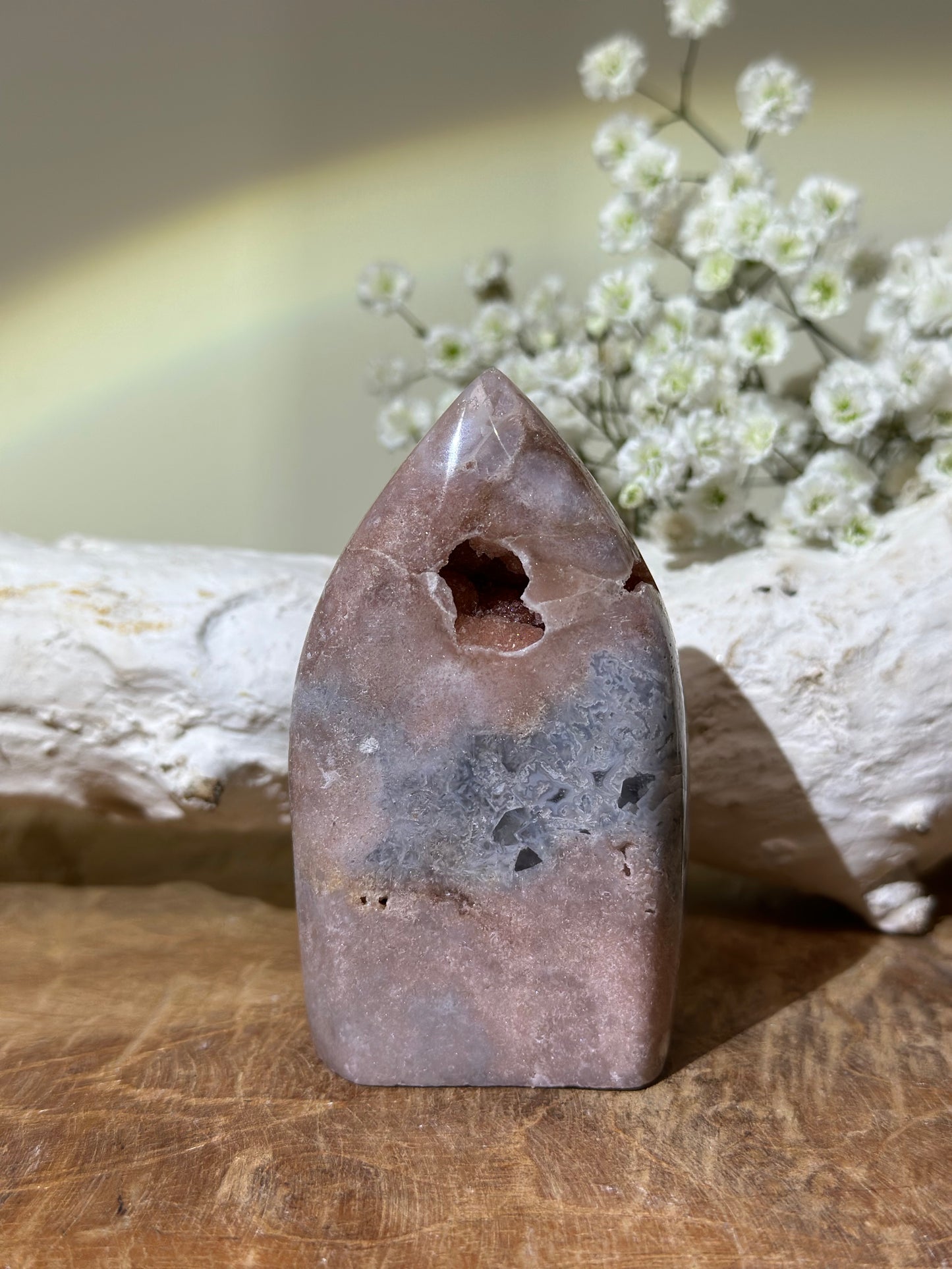 Roze amethist vlam - Gemstone Dreams