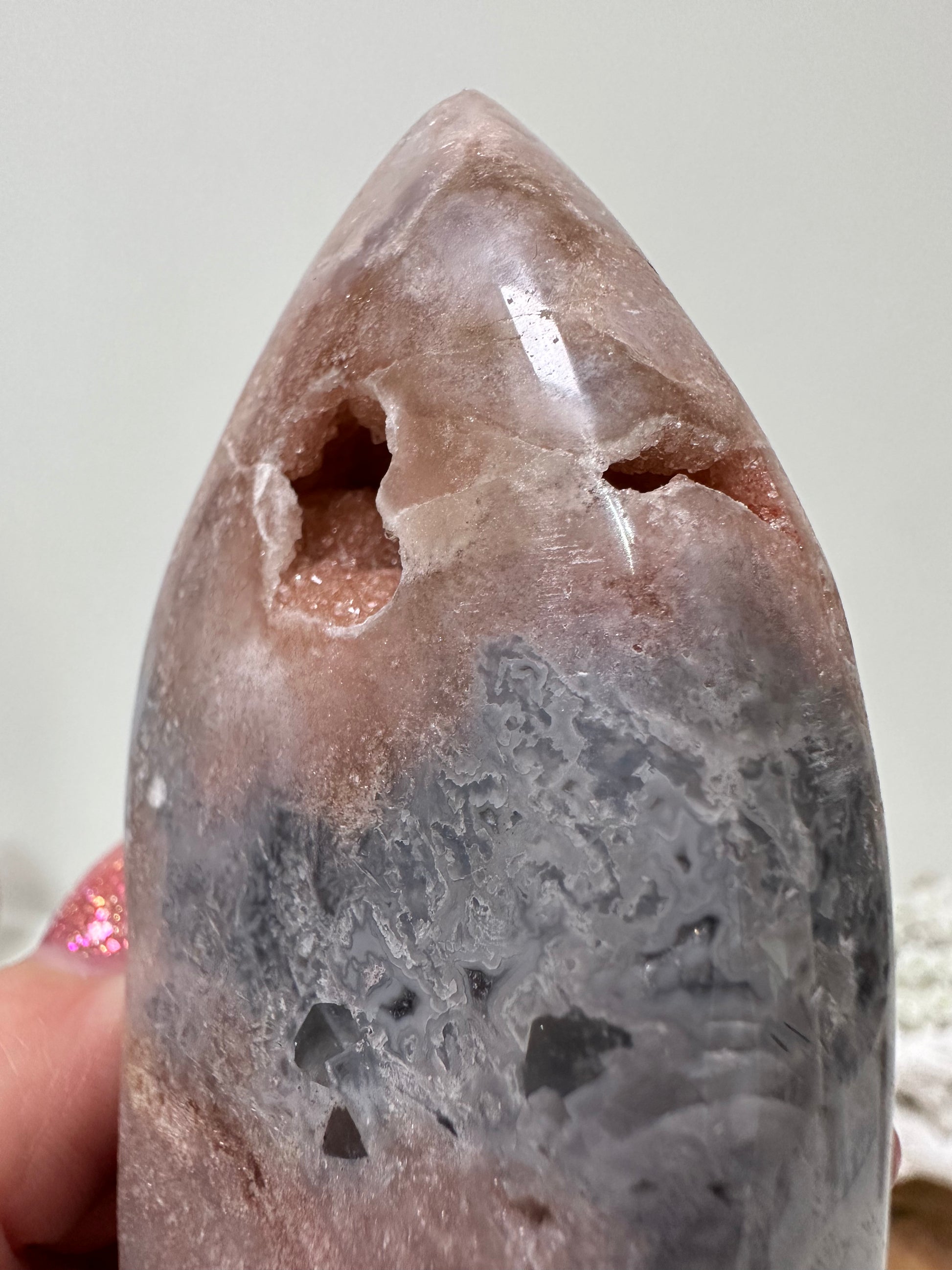 Roze amethist vlam - Gemstone Dreams