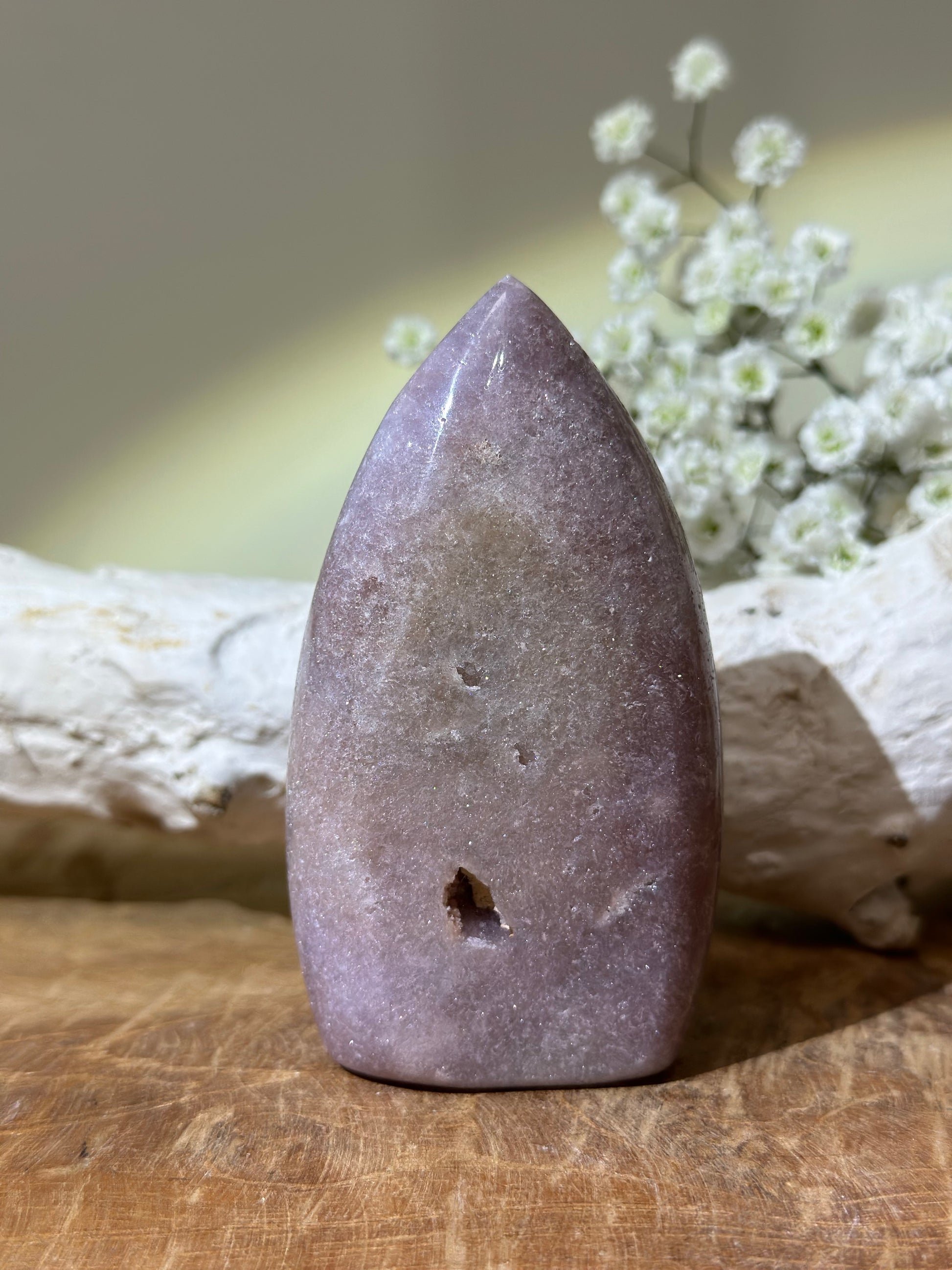Roze amethist vlam - Gemstone Dreams