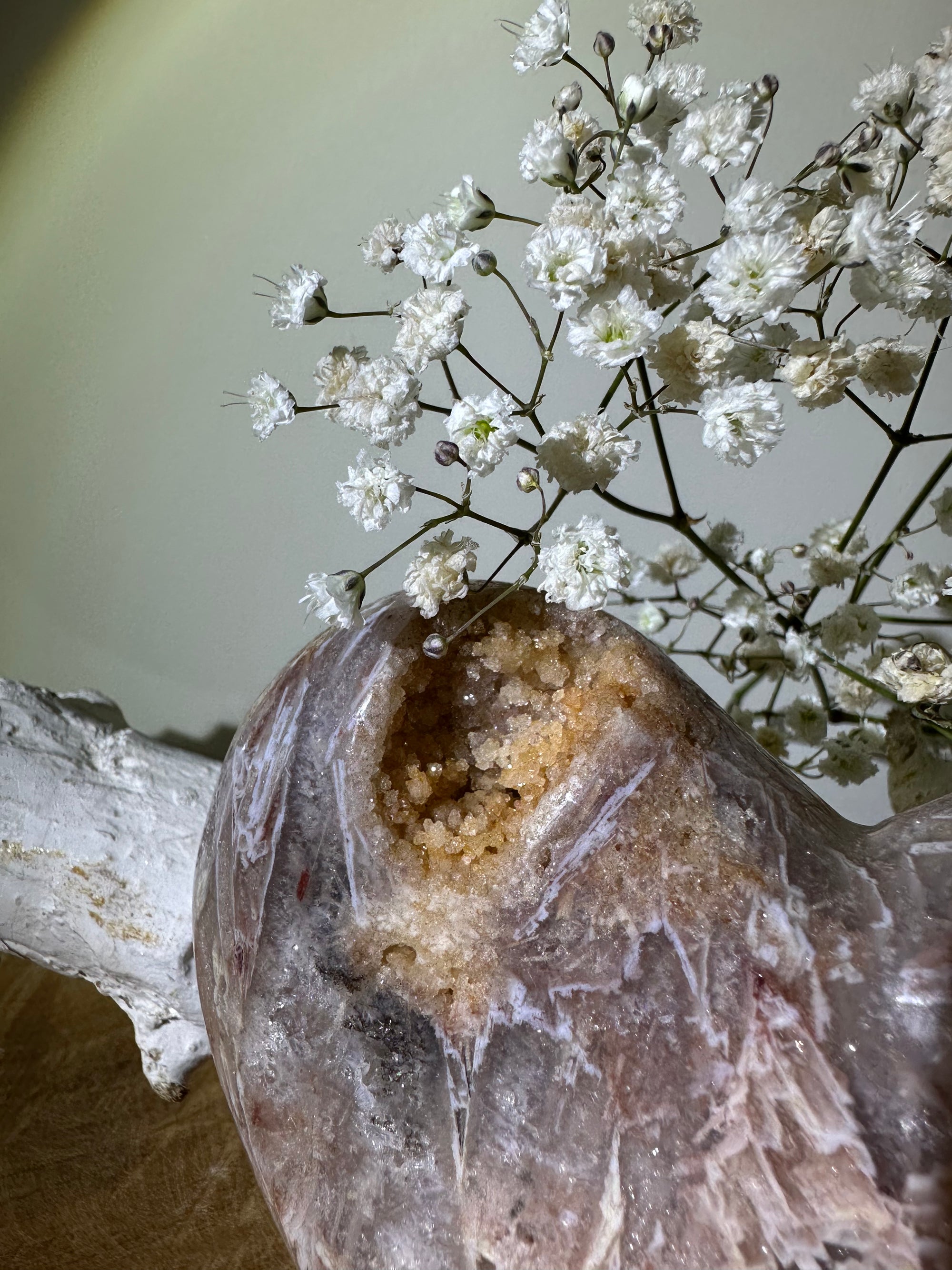Roze amethist hart XL - Gemstone Dreams