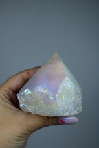 Bergkristal top polish met angel aura coating