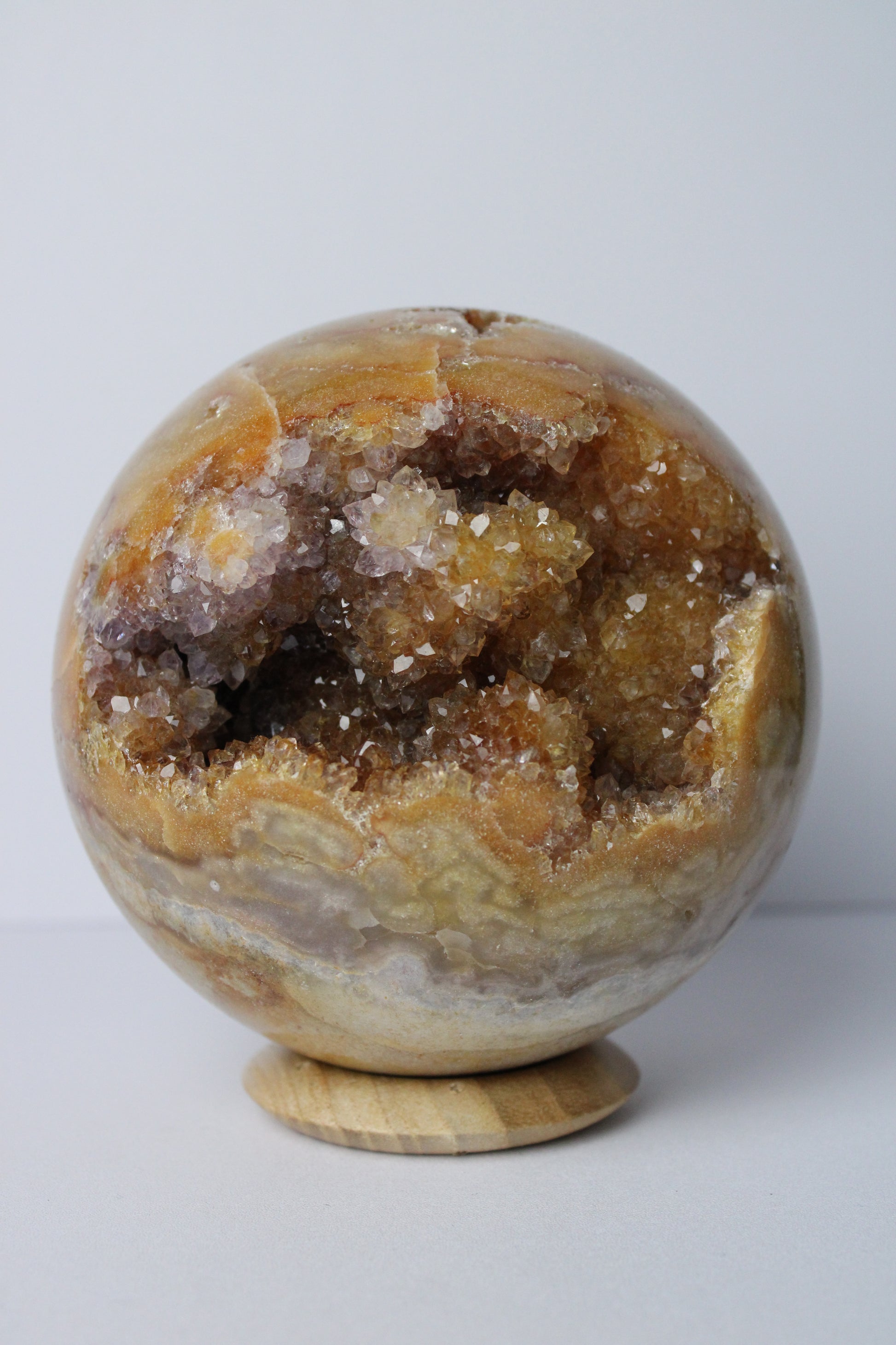 XL roze amethist sphere - Gemstone Dreams