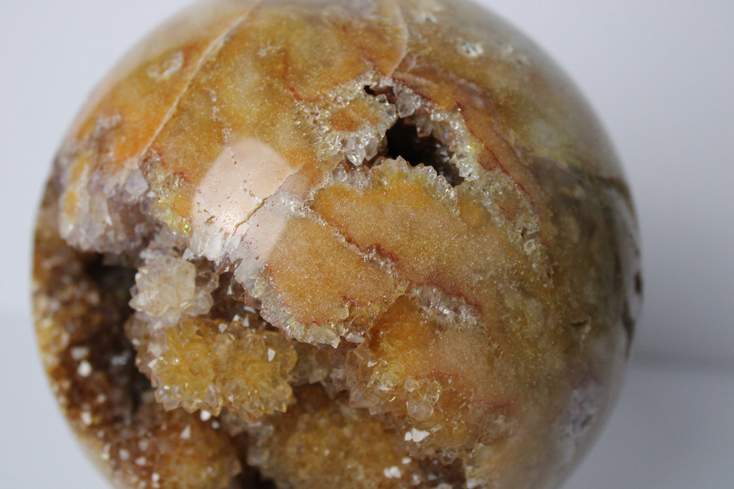 XL roze amethist sphere - Gemstone Dreams