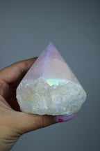 Bergkristal top polish met angel aura coating