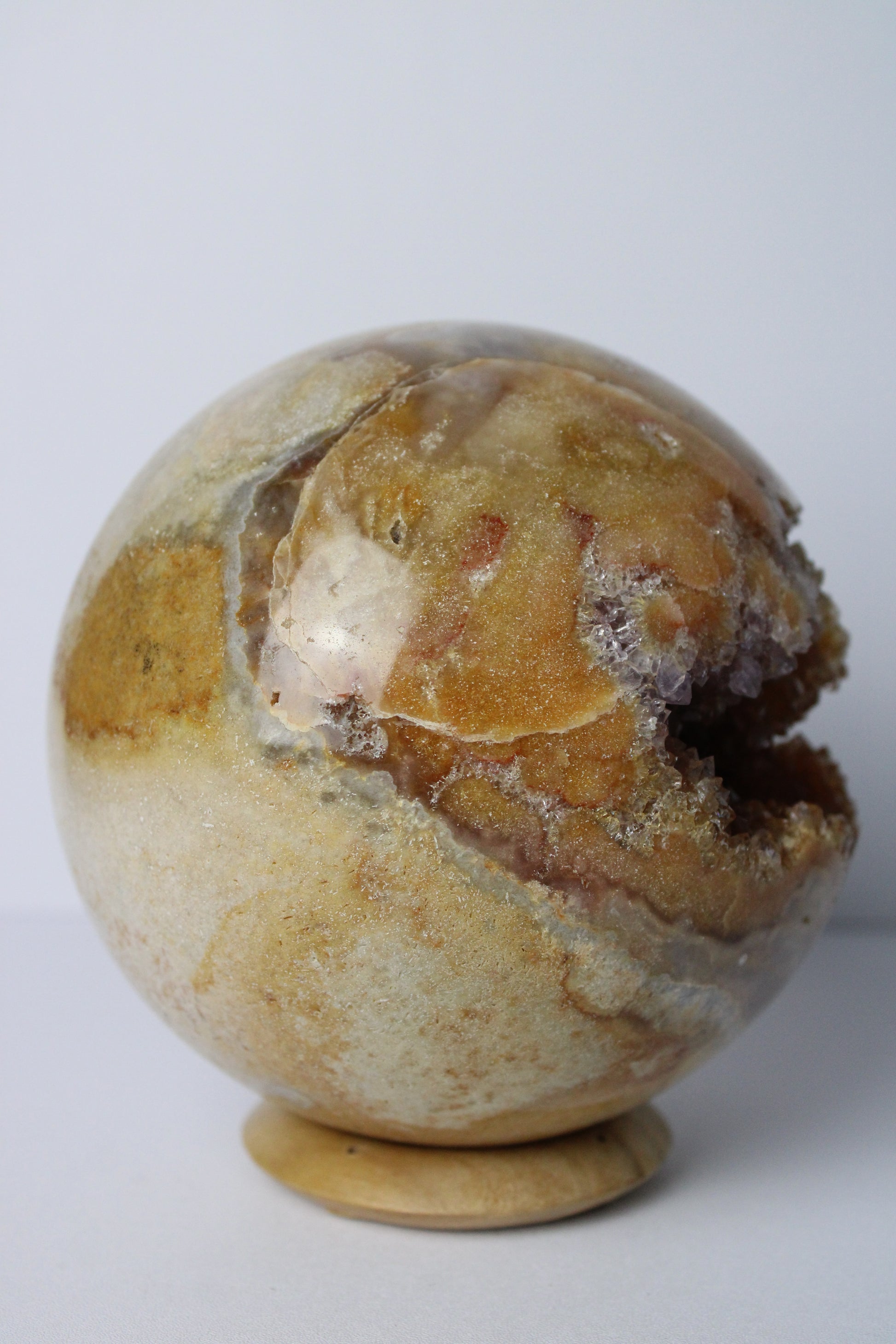 XL roze amethist sphere - Gemstone Dreams