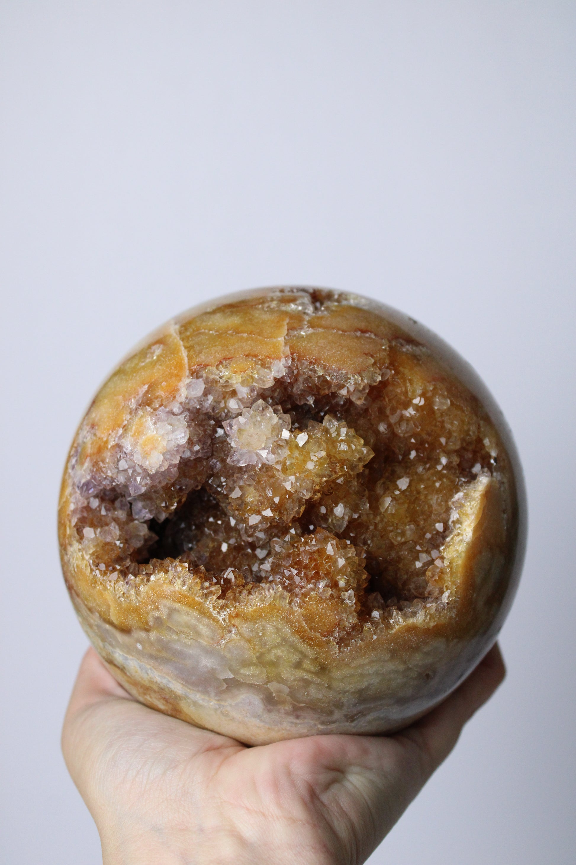 XL roze amethist sphere - Gemstone Dreams