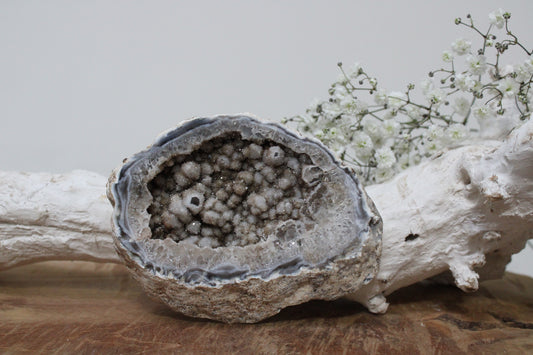 Amethist stalactiet agaatgeode - Gemstone Dreams