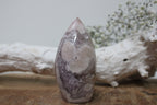 Roze amethist met bloemagaat vlam - Gemstone Dreams