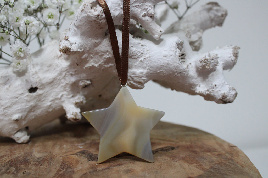 Agaat ster hanger - Gemstone Dreams