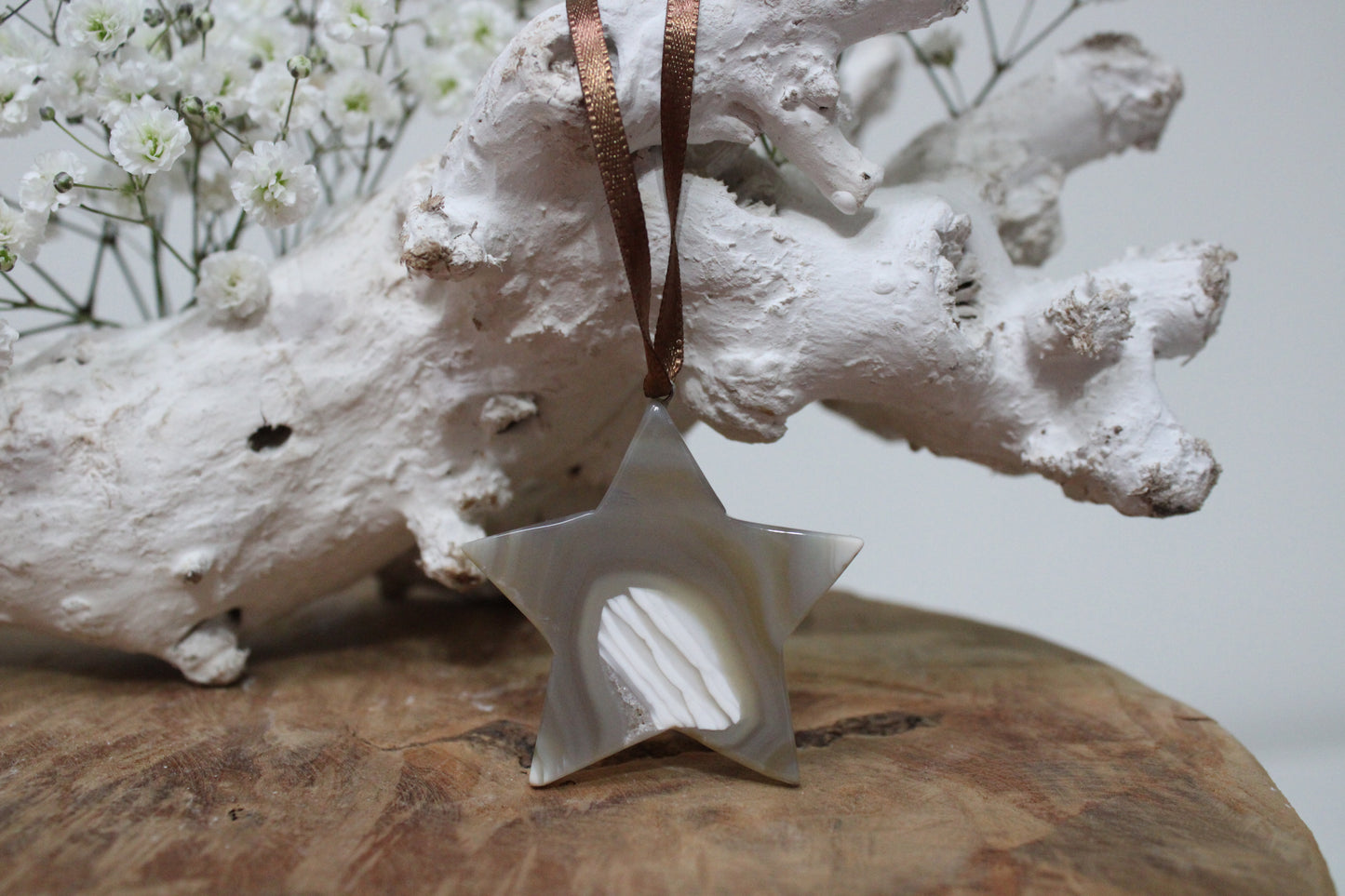 Agaat ster hanger - Gemstone Dreams