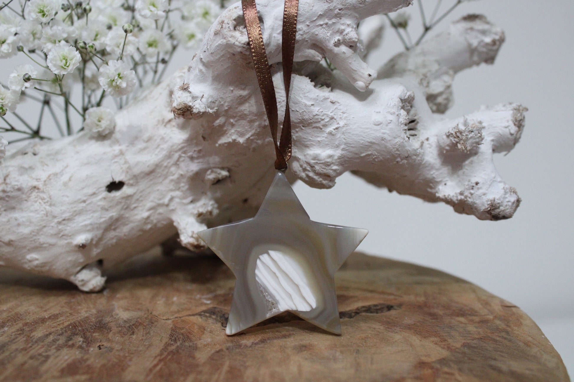 Agaat ster hanger - Gemstone Dreams