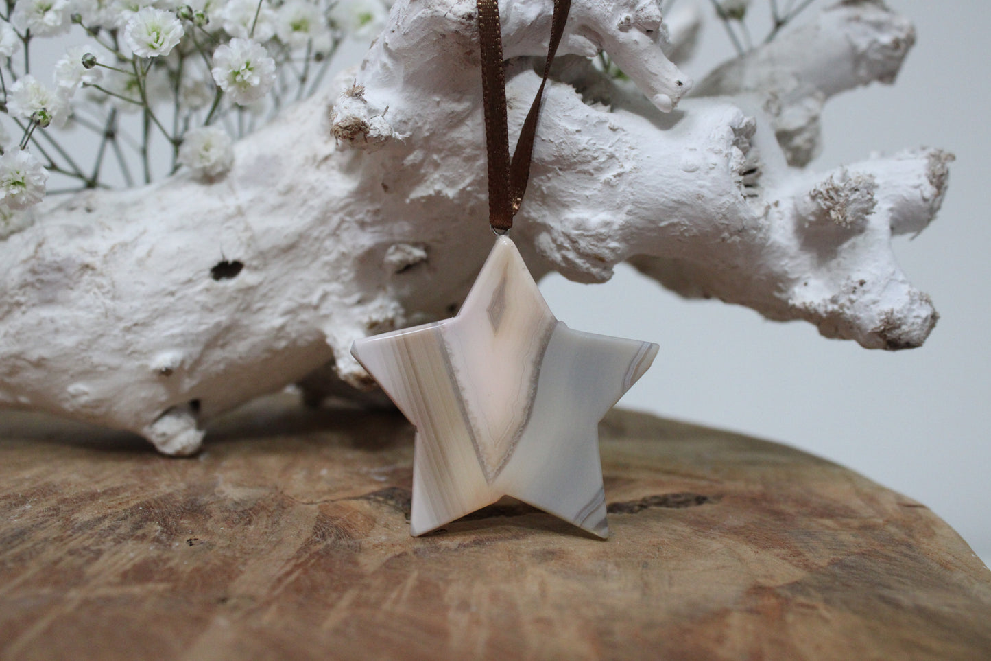 Agaat ster hanger - Gemstone Dreams