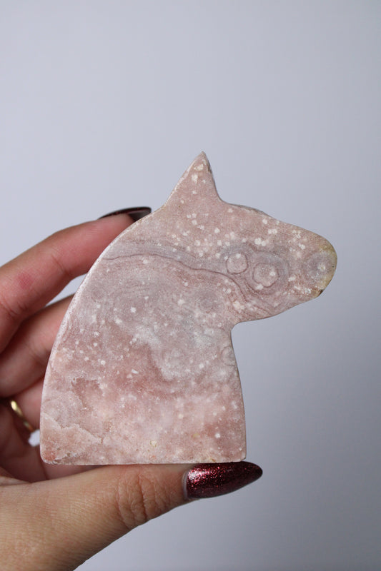 Roze amethist paard - Gemstone Dreams