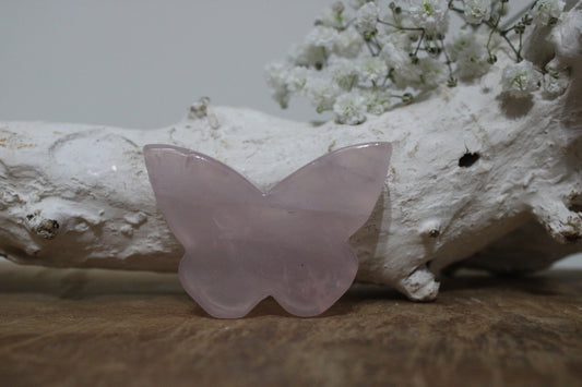 Rose quartz butterfly