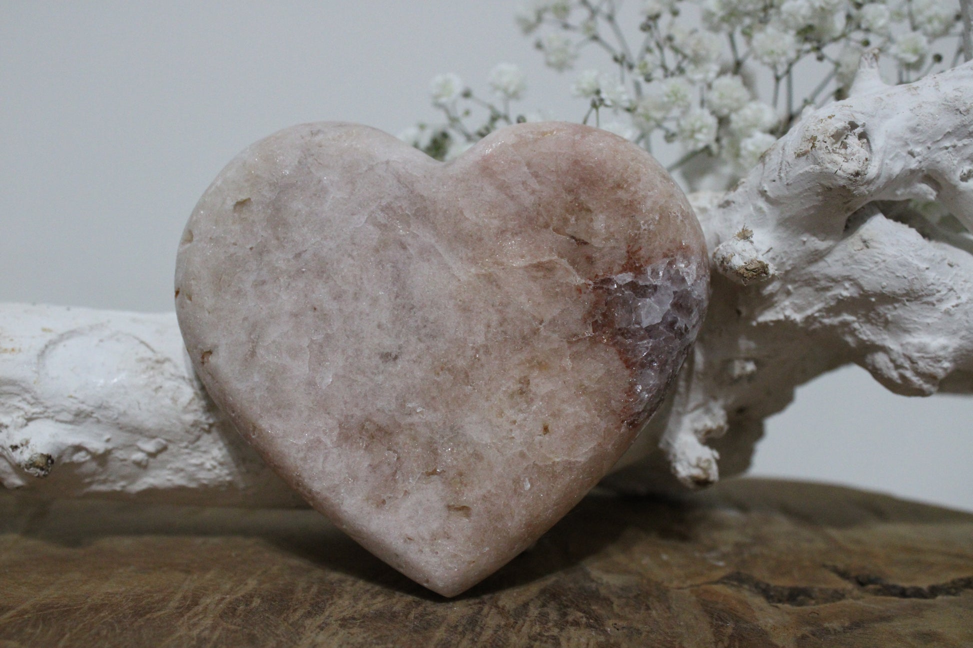 Roze amethist hart - Gemstone Dreams