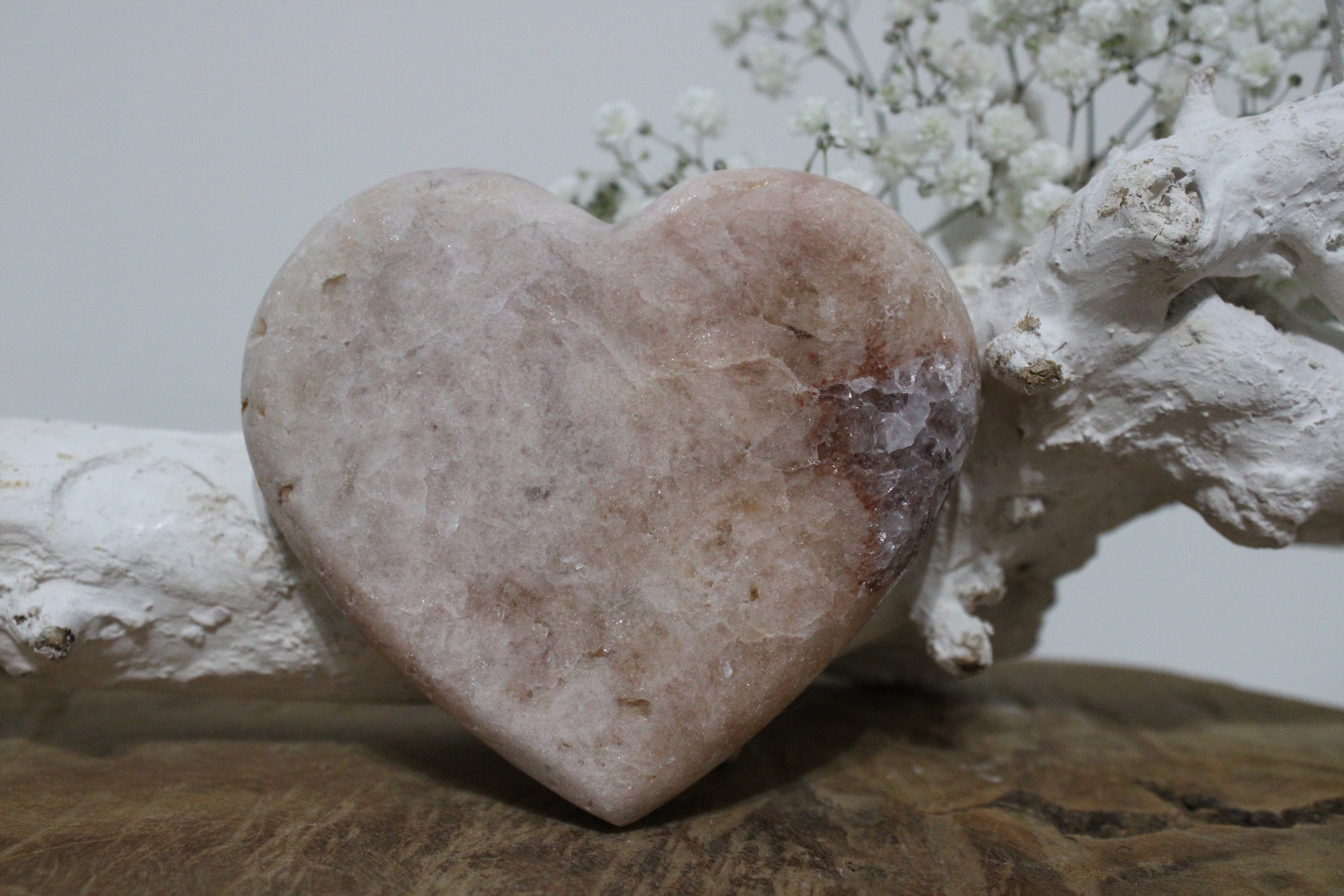 Roze amethist hart - Gemstone Dreams