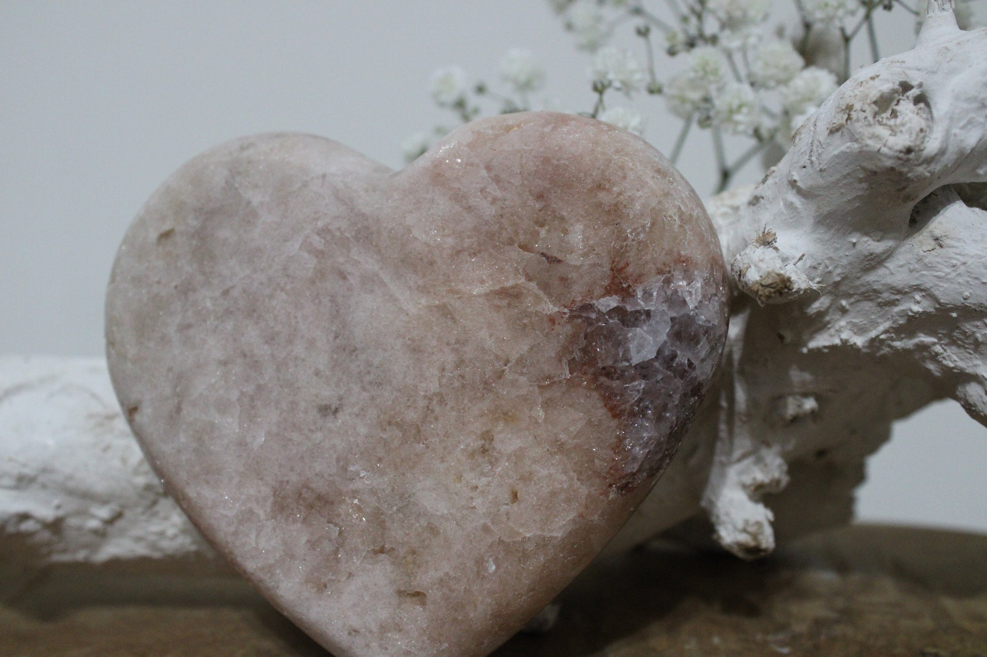 Roze amethist hart - Gemstone Dreams