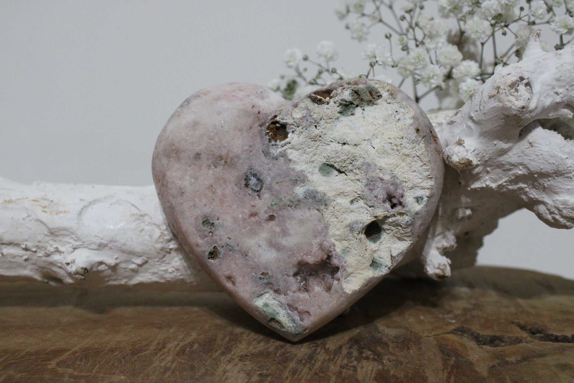 Roze amethist hart - Gemstone Dreams