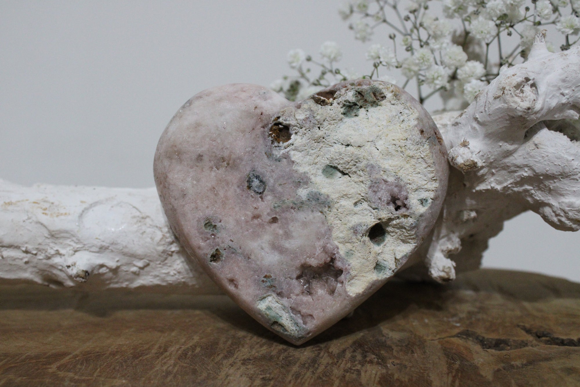 Roze amethist hart - Gemstone Dreams