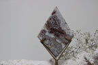 Mexican agate diamant op standaard - Gemstone Dreams