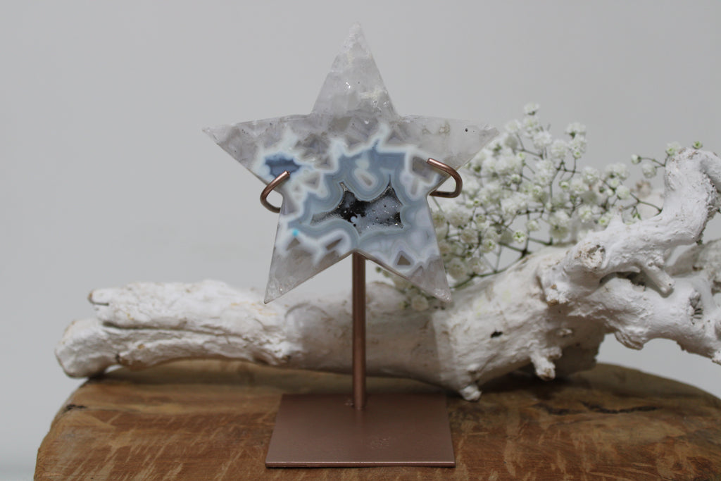 Agaat ster op standaard - Gemstone Dreams