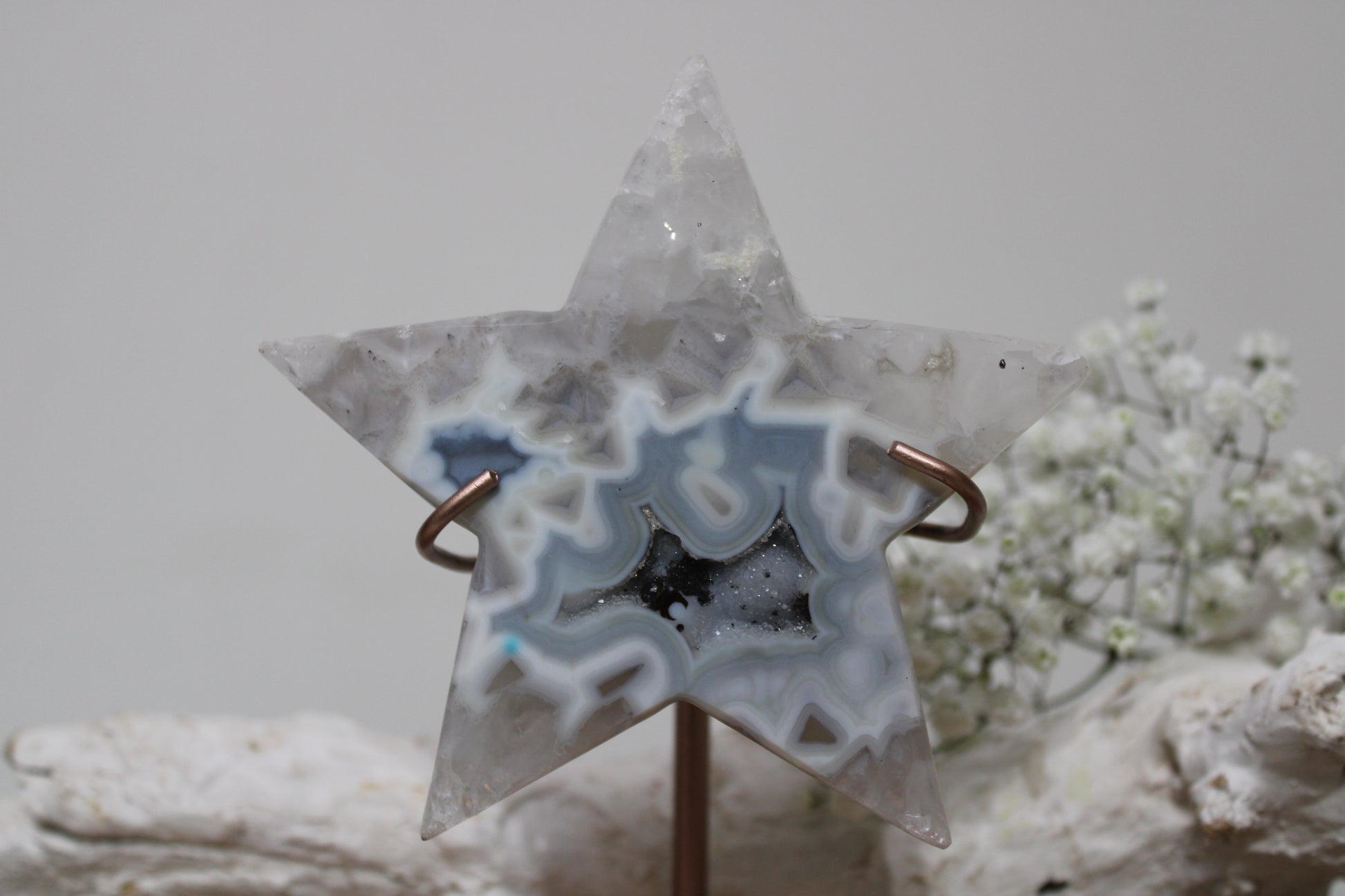 Agaat ster op standaard - Gemstone Dreams