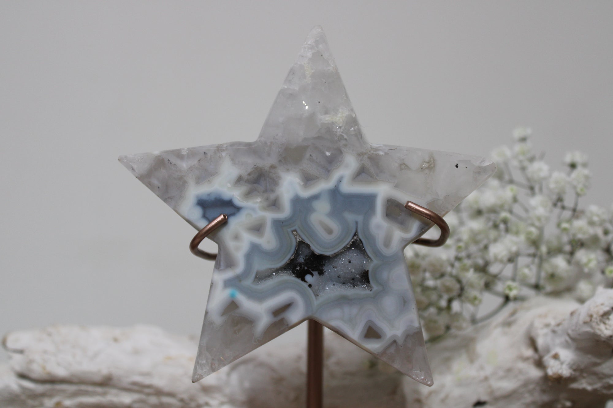 Agaat ster op standaard - Gemstone Dreams