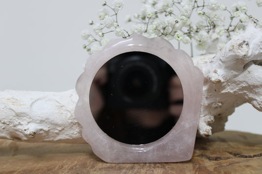 Rose quartz mirror shell