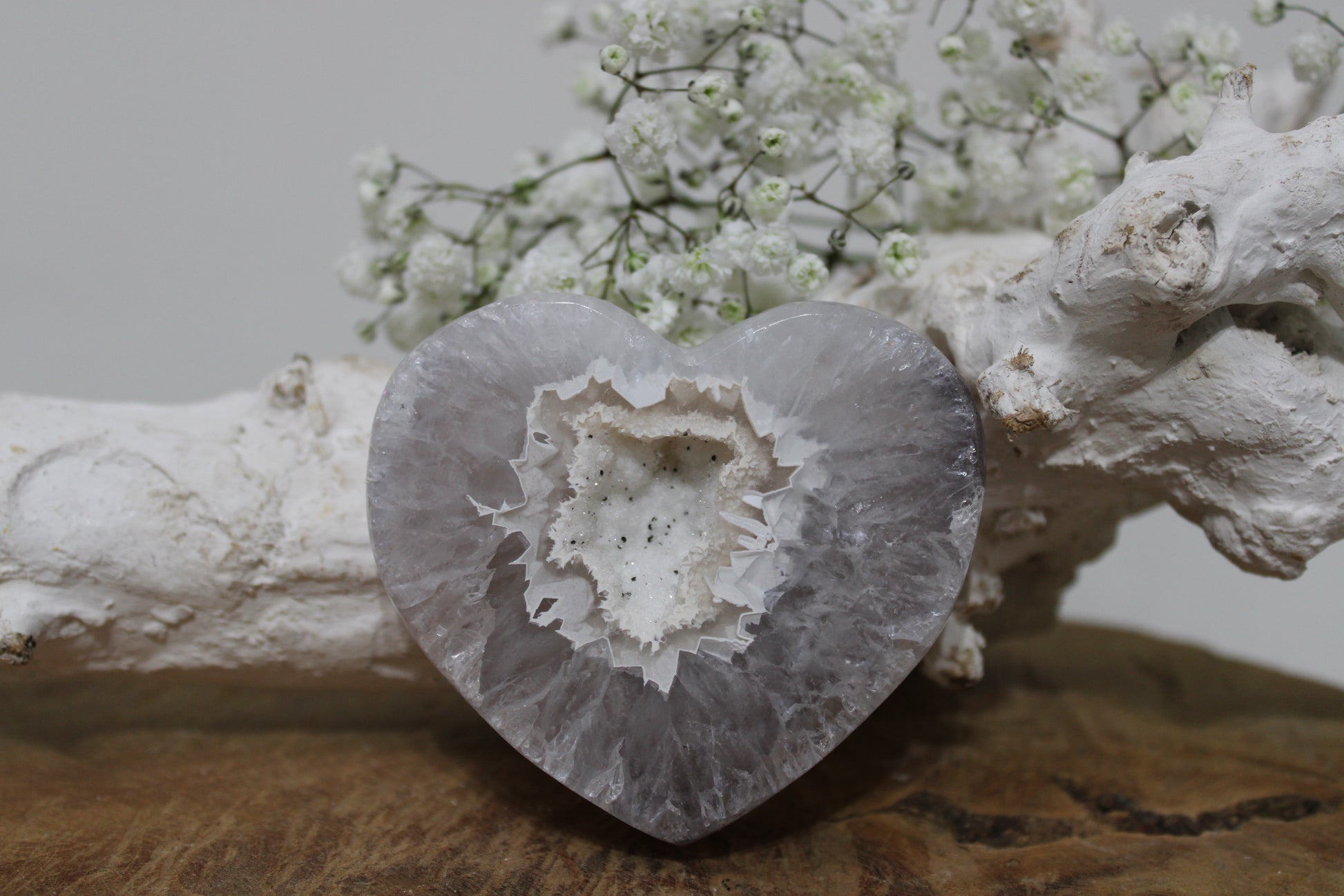 Agaat druzy hart - Gemstone Dreams