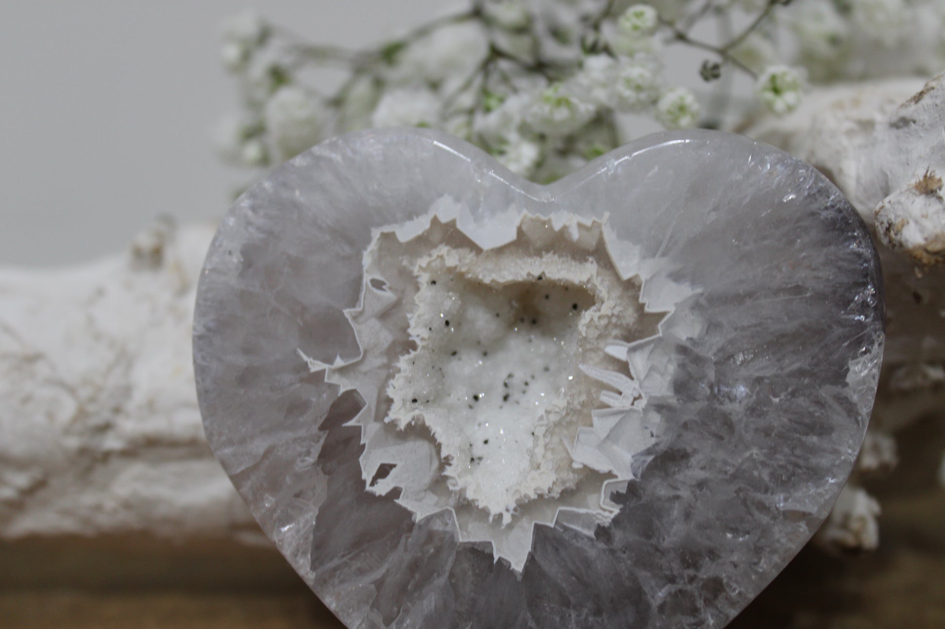 Agaat druzy hart - Gemstone Dreams