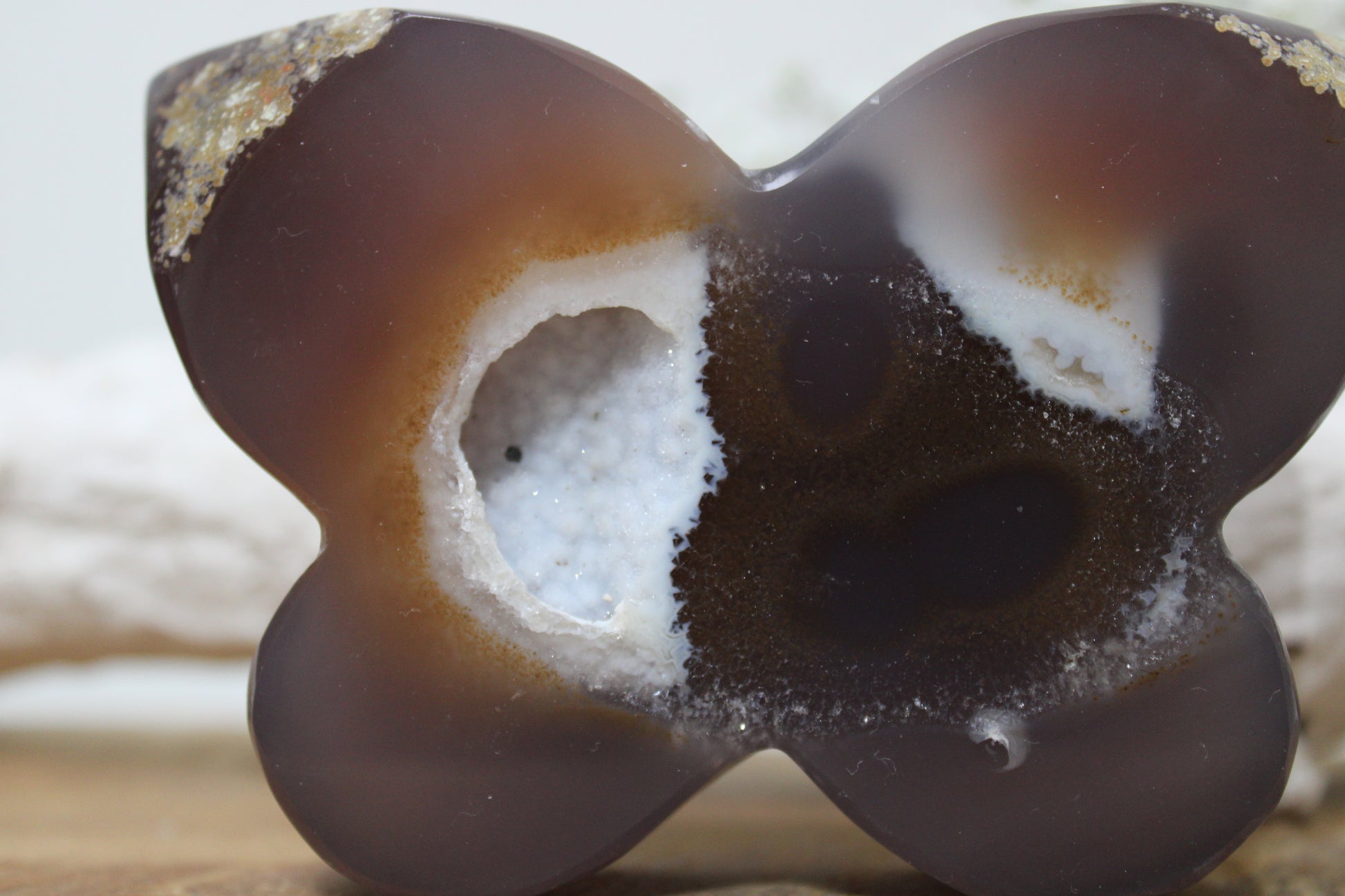 Agaat druzy vlinder - Gemstone Dreams