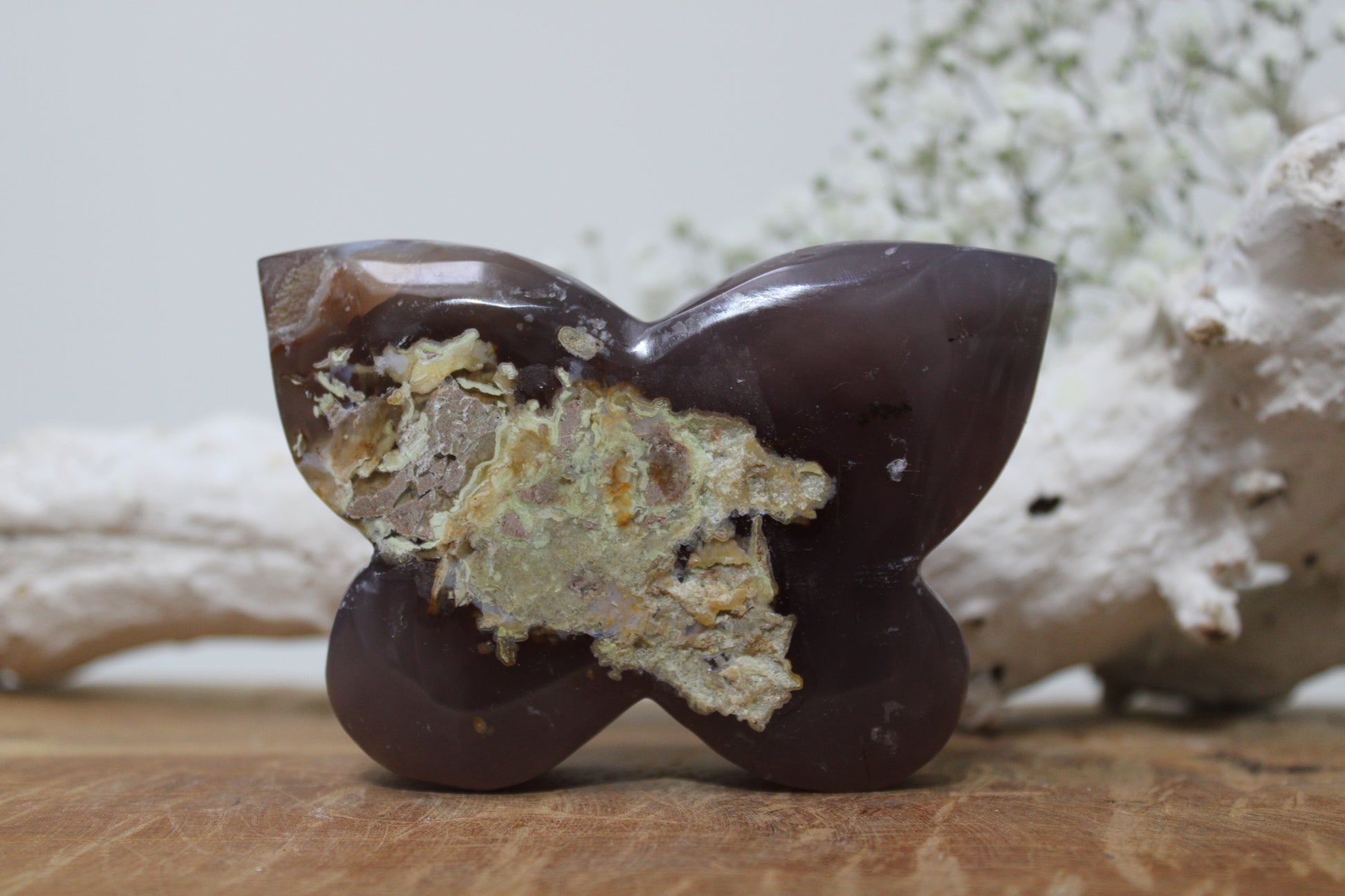 Agaat druzy vlinder - Gemstone Dreams