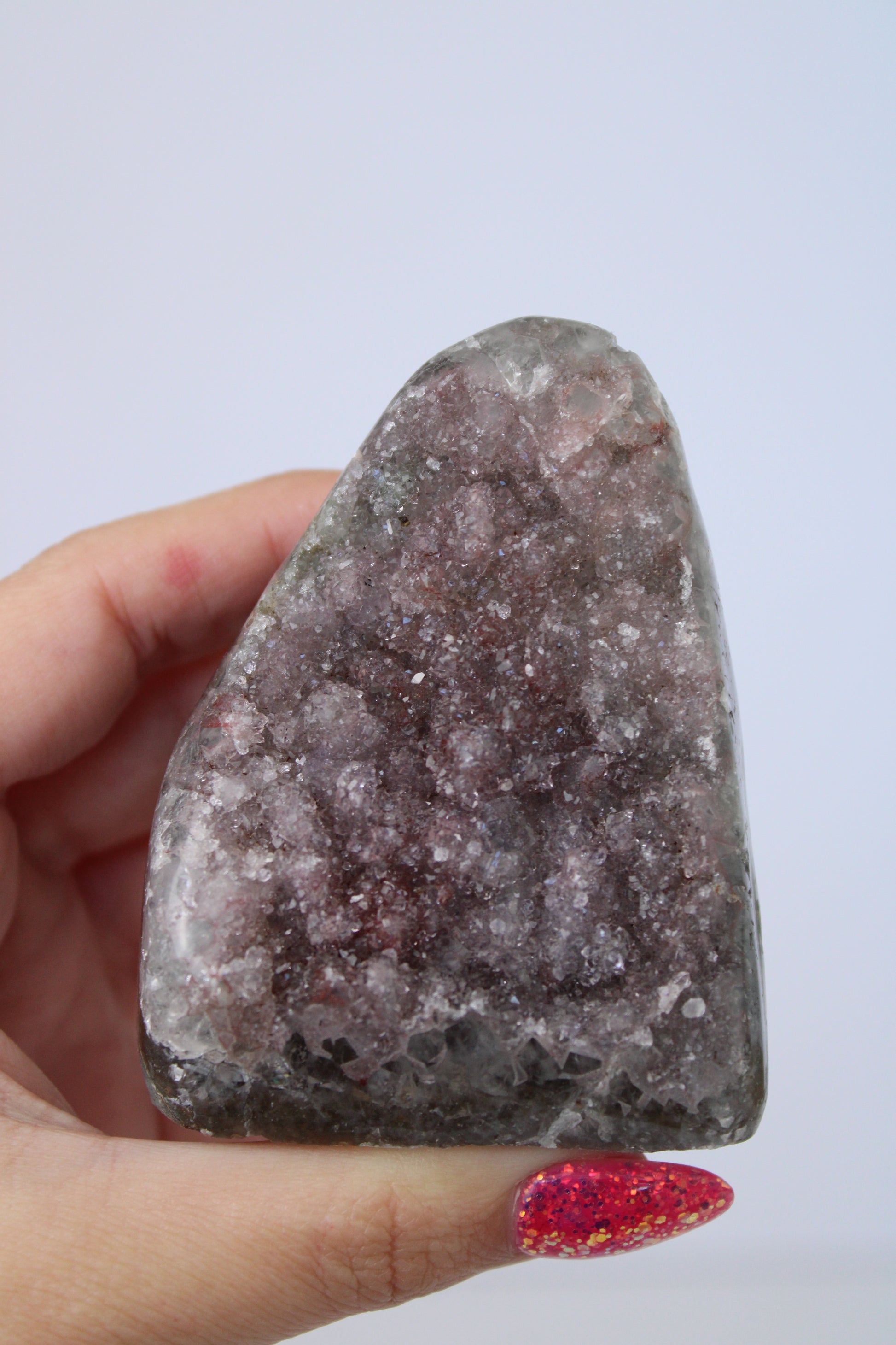 Roze regenboog amethist standvlak - Gemstone Dreams