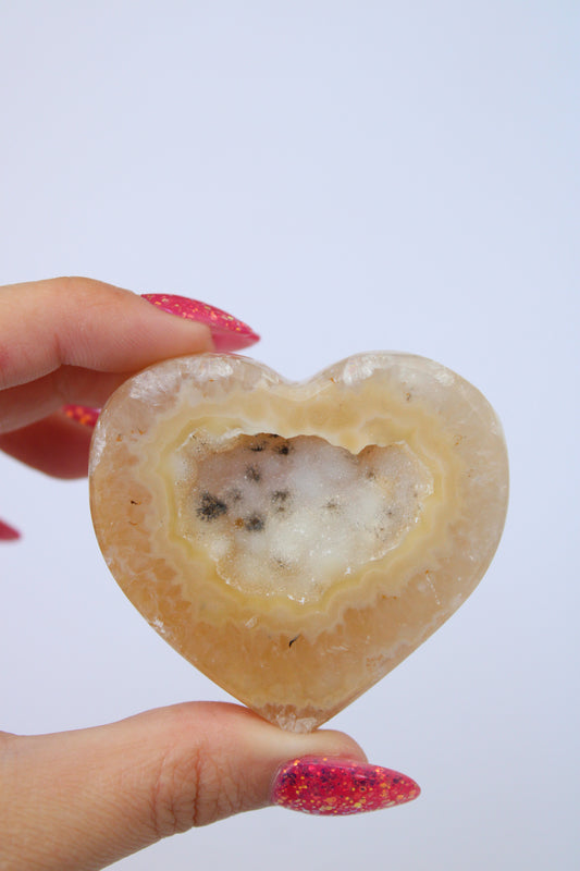 Agaat hartje druzy - Gemstone Dreams