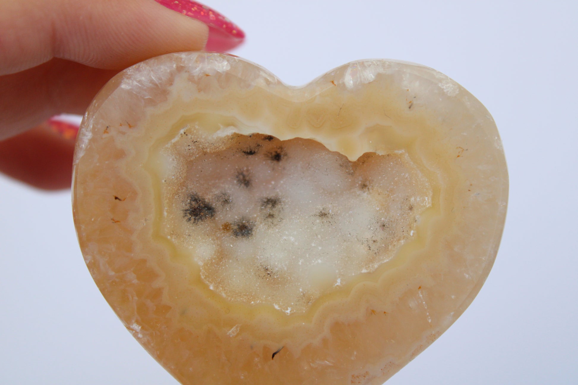 Agaat hartje druzy - Gemstone Dreams