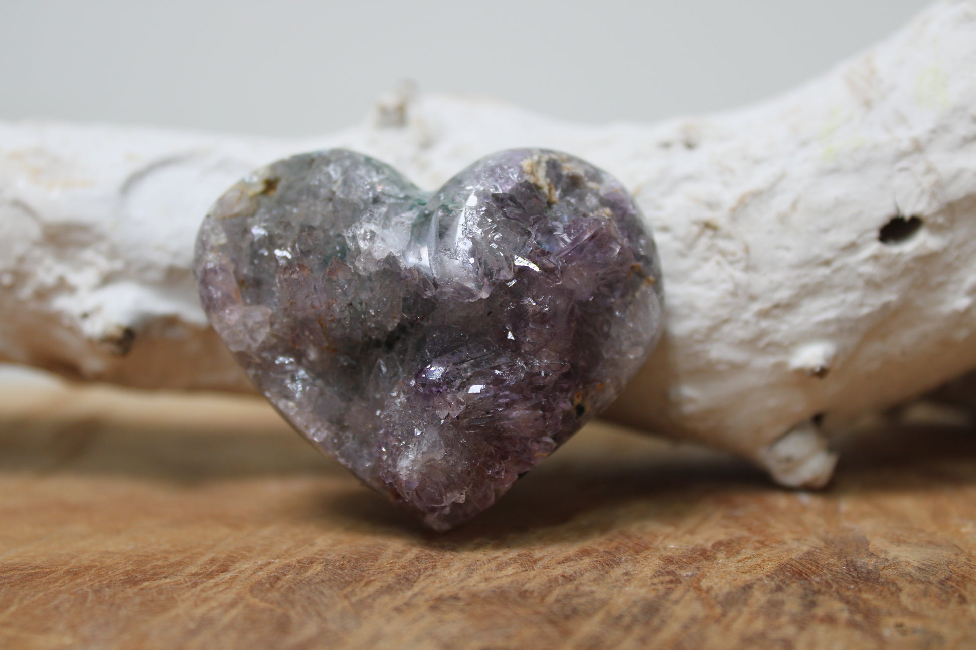 Flower amethyst hartje - Gemstone Dreams