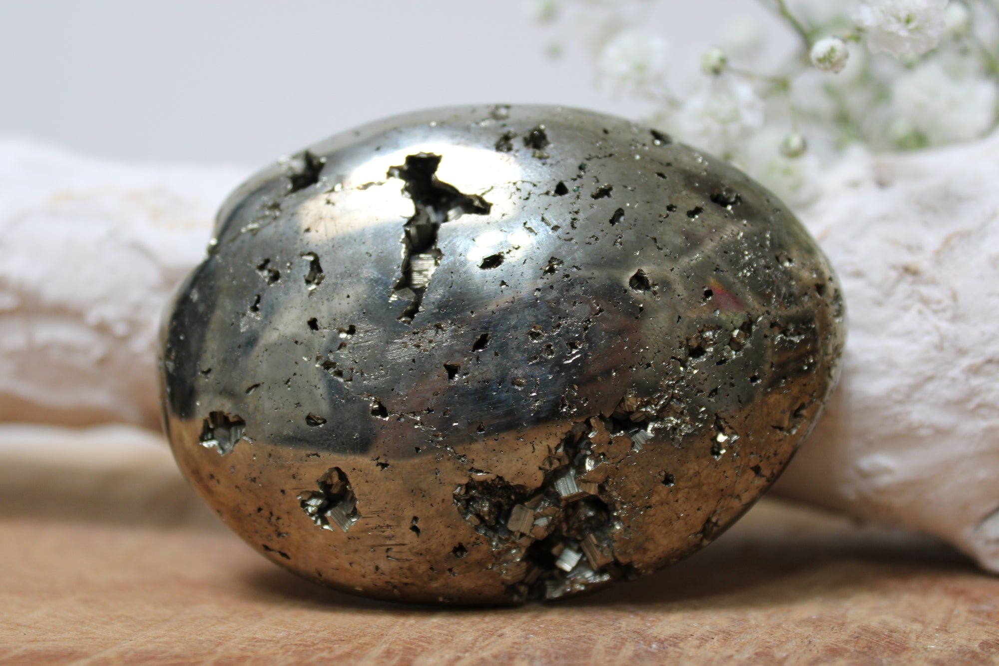Pyriet palmsteen groot - Gemstone Dreams