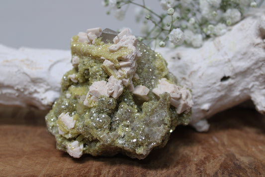 Zwavel met kwarts cluster - Gemstone Dreams