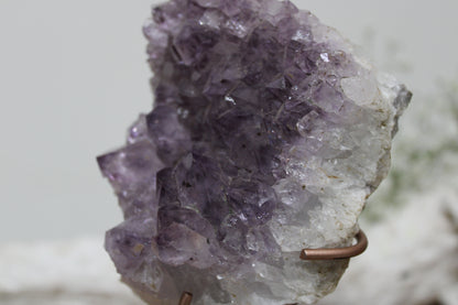 Amethyst cluster on stand
