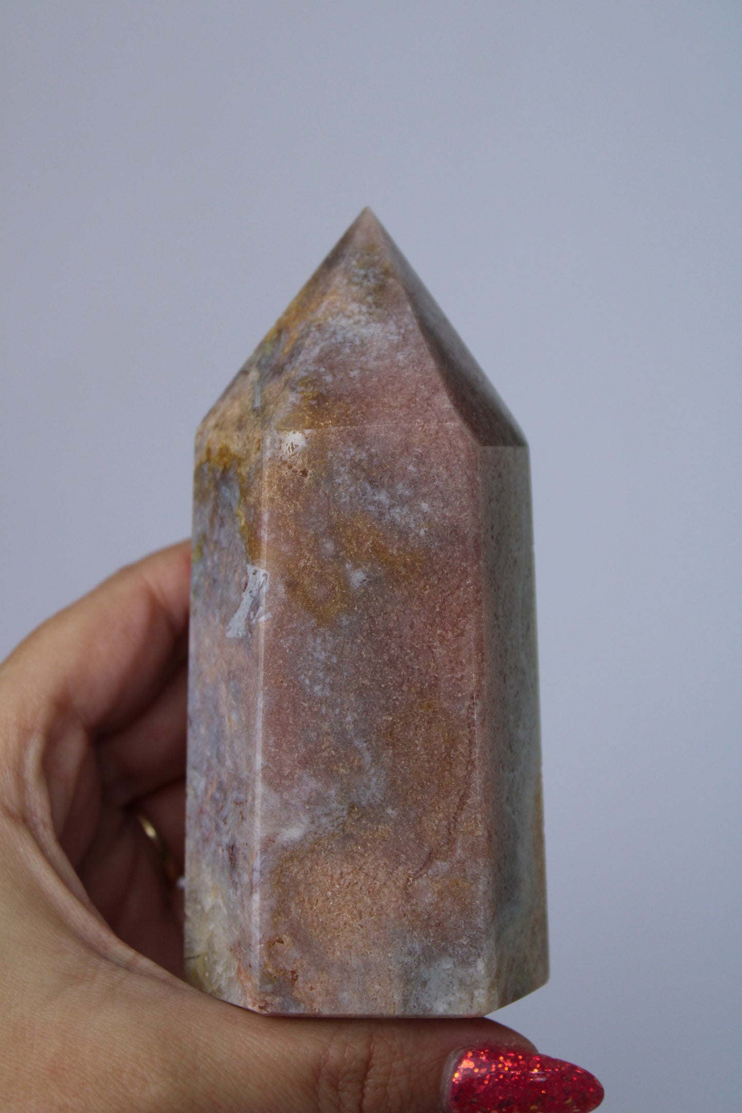 Roze amethist toren - Gemstone Dreams