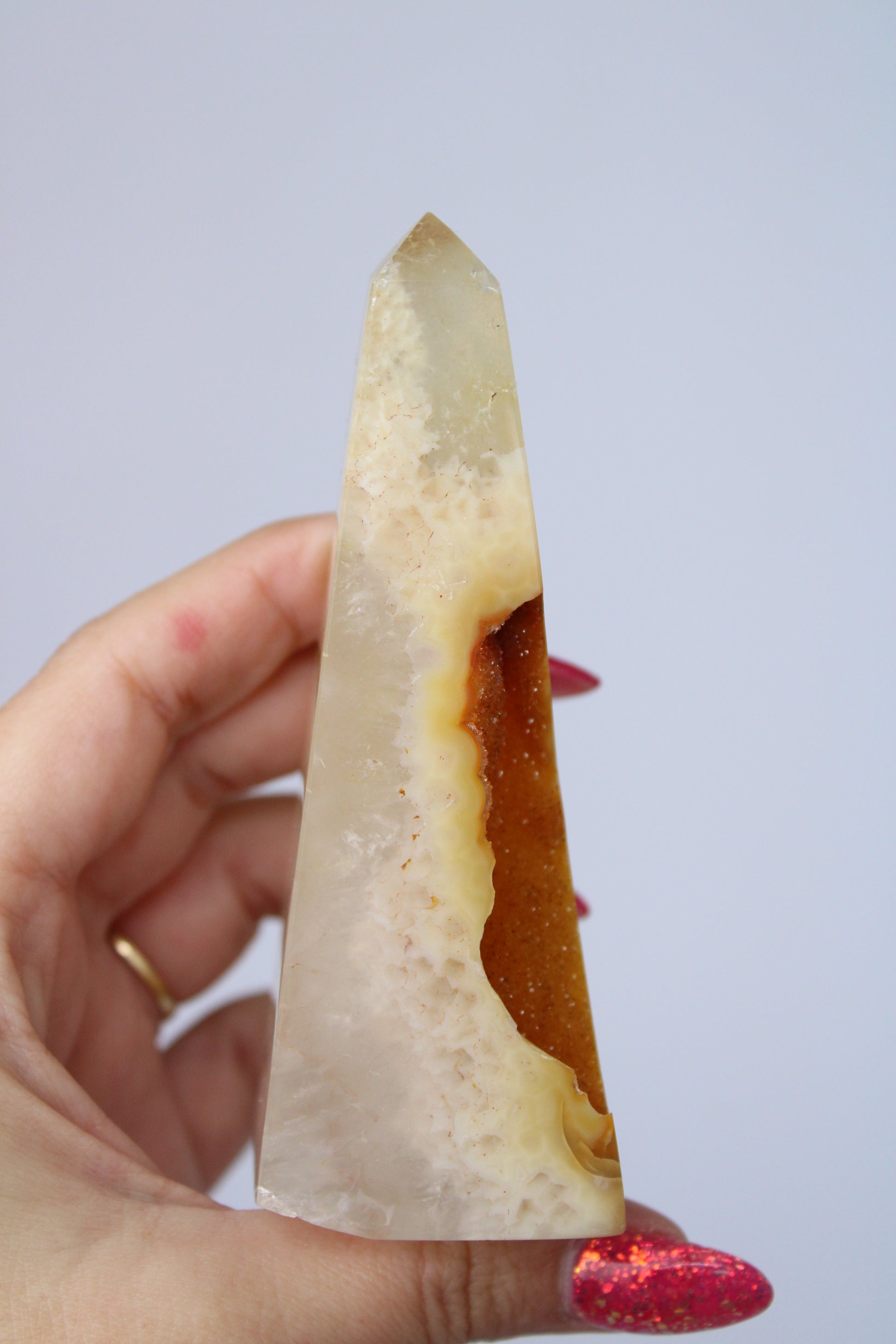 Agaat obelisk oranje druzy - Gemstone Dreams