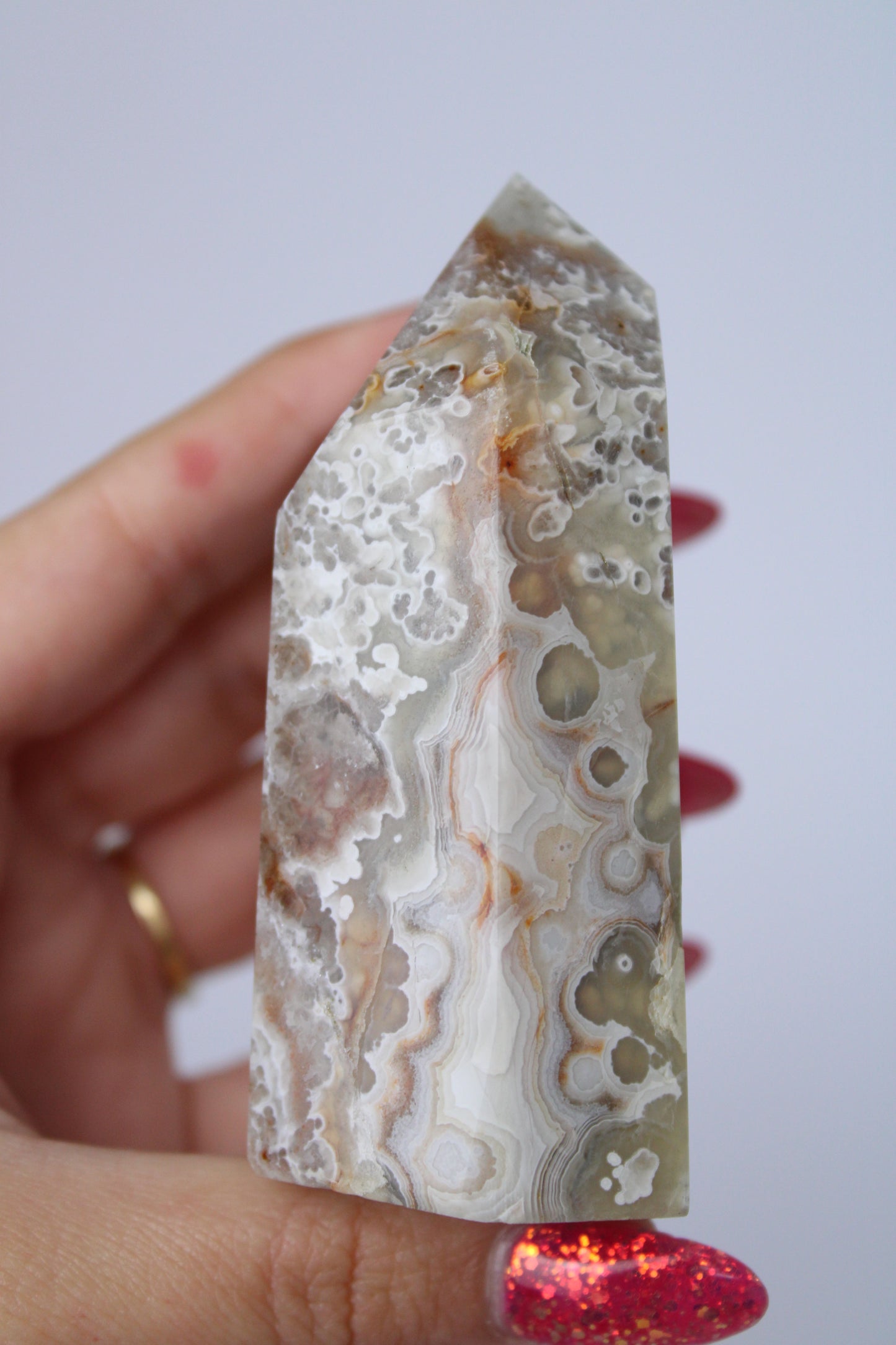 Mexican crazy lace agaat toren - Gemstone Dreams
